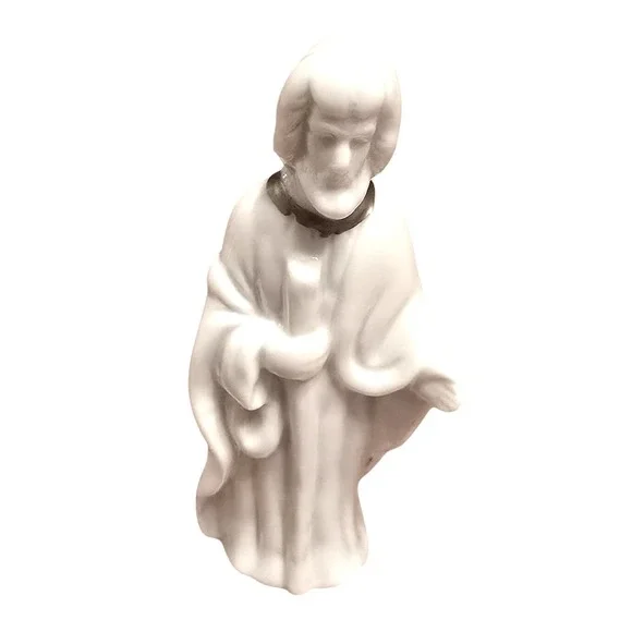 NWOT Nativity Set Joseph Mary Jesus Wise Men‎ Ceramic Gold Trim Christmas Decor - Picture 5 of 9